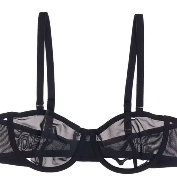 CUUP The Balconette Bra Mesh in Black, Various Sizes NEW w/o TAG - Picture 1 of 6